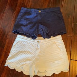Lilly Pulitzer buttercup shorts white and navy